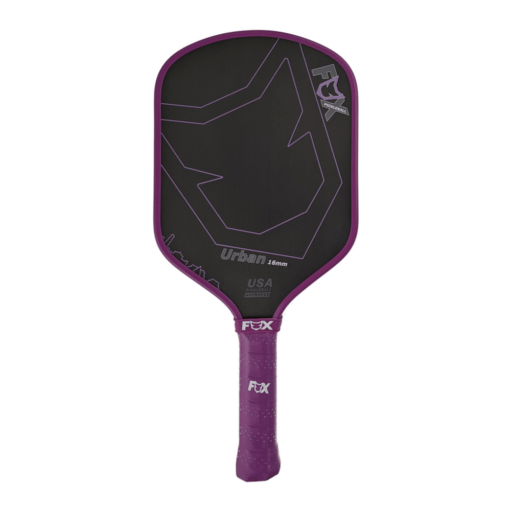 Fox-Purple-Urban-Pickleball-Paddle-Side Fox Club Original Pickleball Paddle with thermoformed carbon design for club events 2