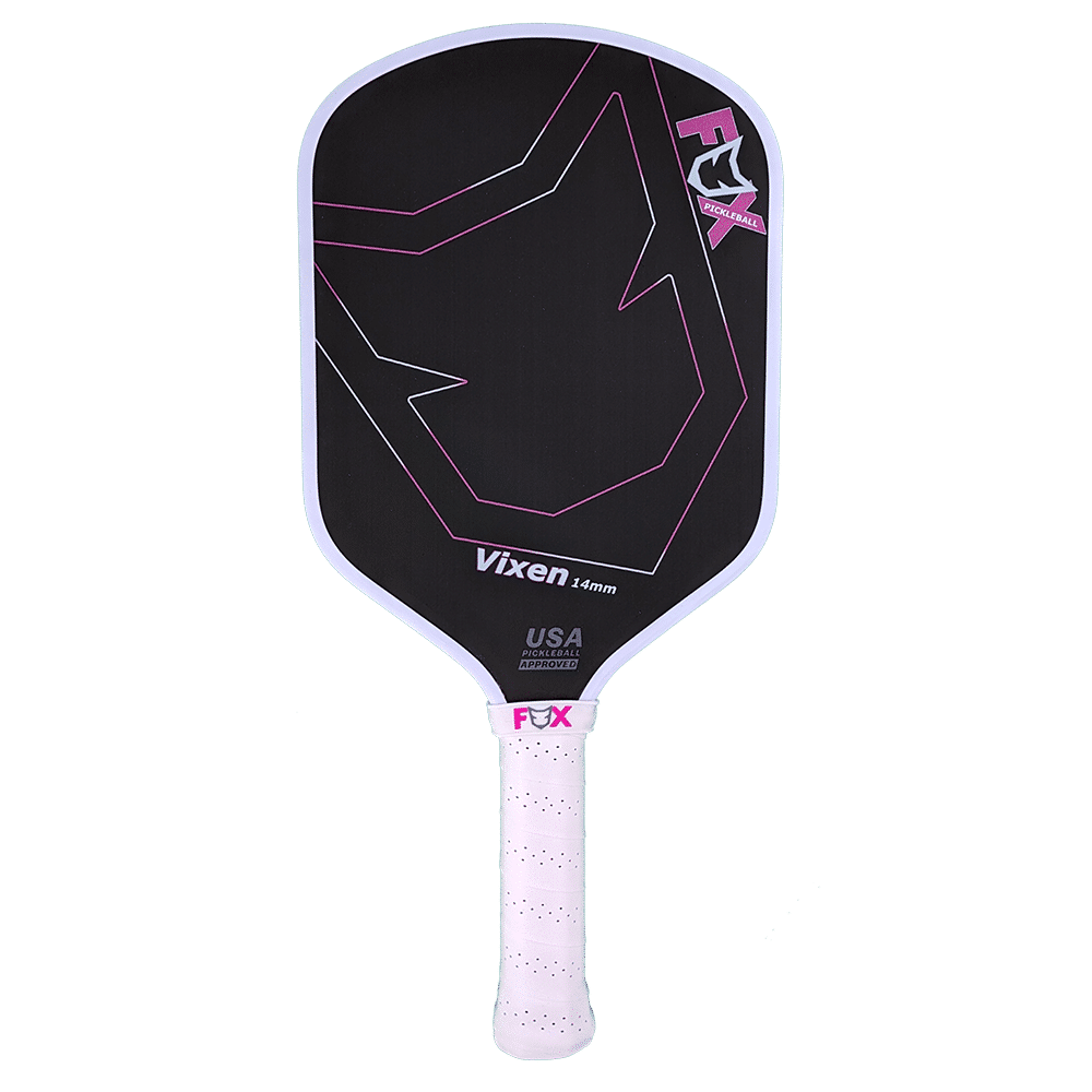 Fox-Vixen-Pickleball-Paddle-Side Fox Club Original Pickleball Paddle with thermoformed carbon design for club events 2