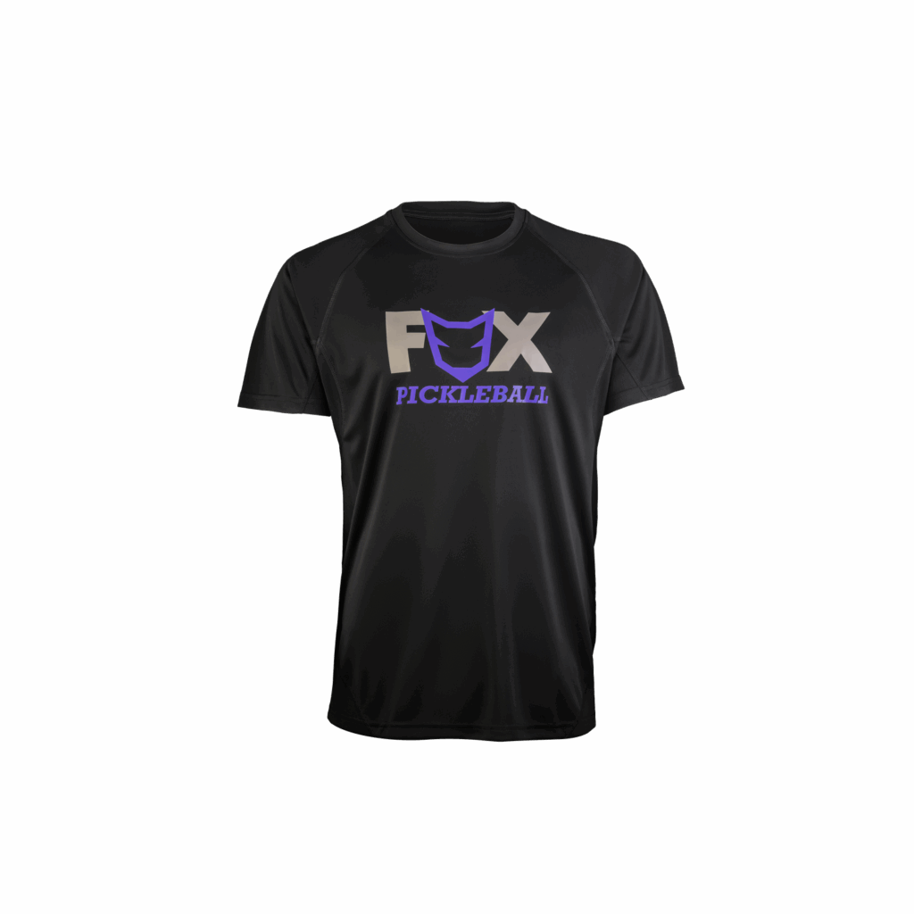 Fox Pickleball Black Back Purple Logo Fox Pickleball Black Back Purple Logo