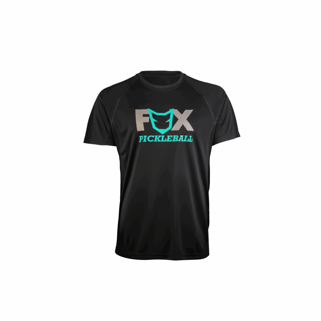 Fox Pickleball Black Back Teal Logo Fox Pickleball Black Back Teal Logo