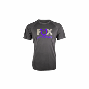 Fox Pickleball Grey Front Purple Logo