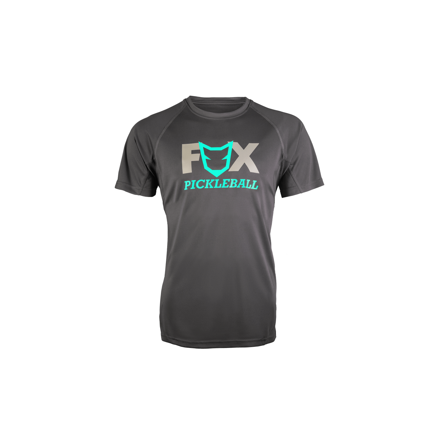 Fox Pickleball Grey Back Teal Logo Fox Pickleball Grey Back Teal Logo