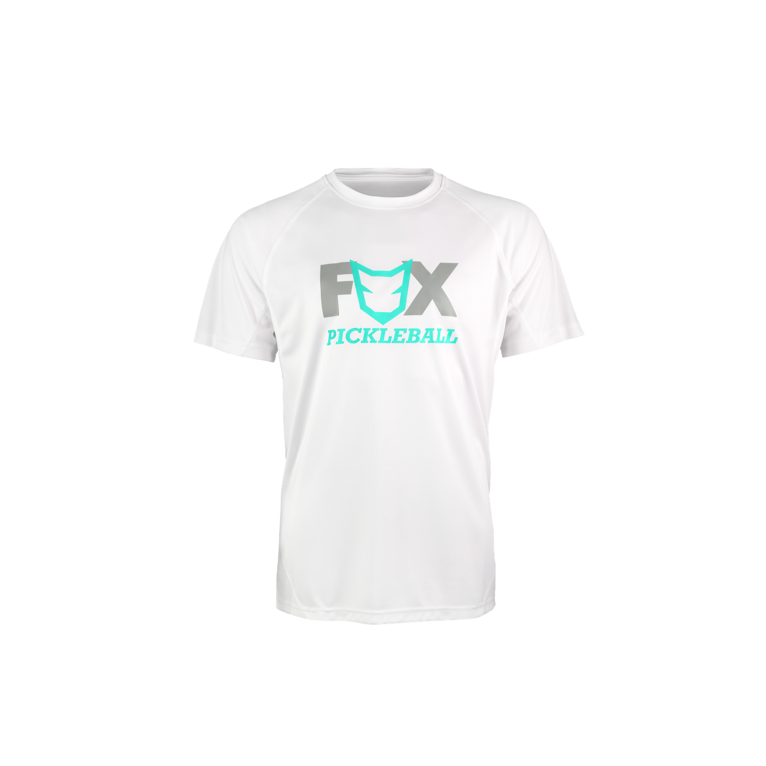 Fox Pickleball White Front Teal Logo
