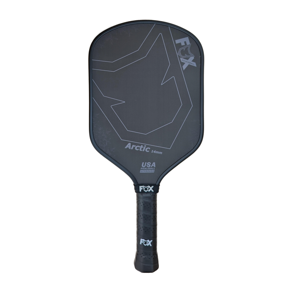 Fox Black Arctic Pickleball Paddle Side Fox Black Arctic Pickleball Paddle Side